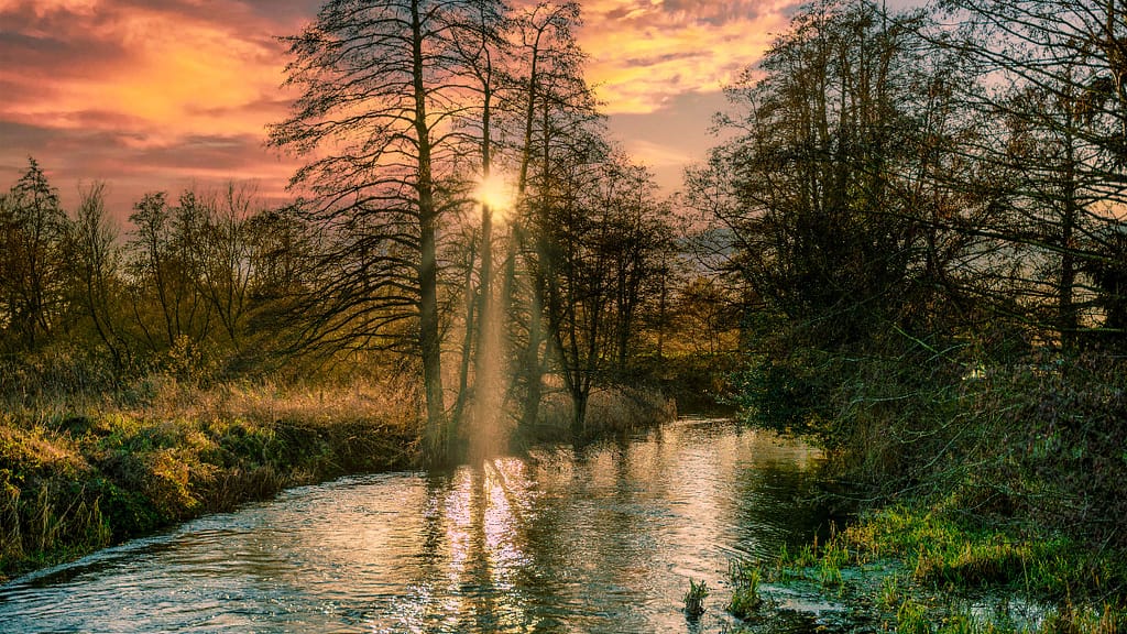 River Sunset Thetford Little Ouse